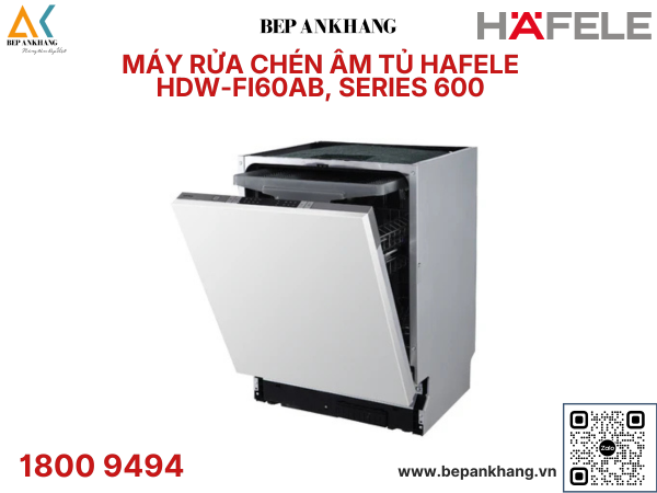 MÁY RỬA CHÉN ÂM TOÀN PHẦN HAFELE  HDW - FI60AB - 538.21.330